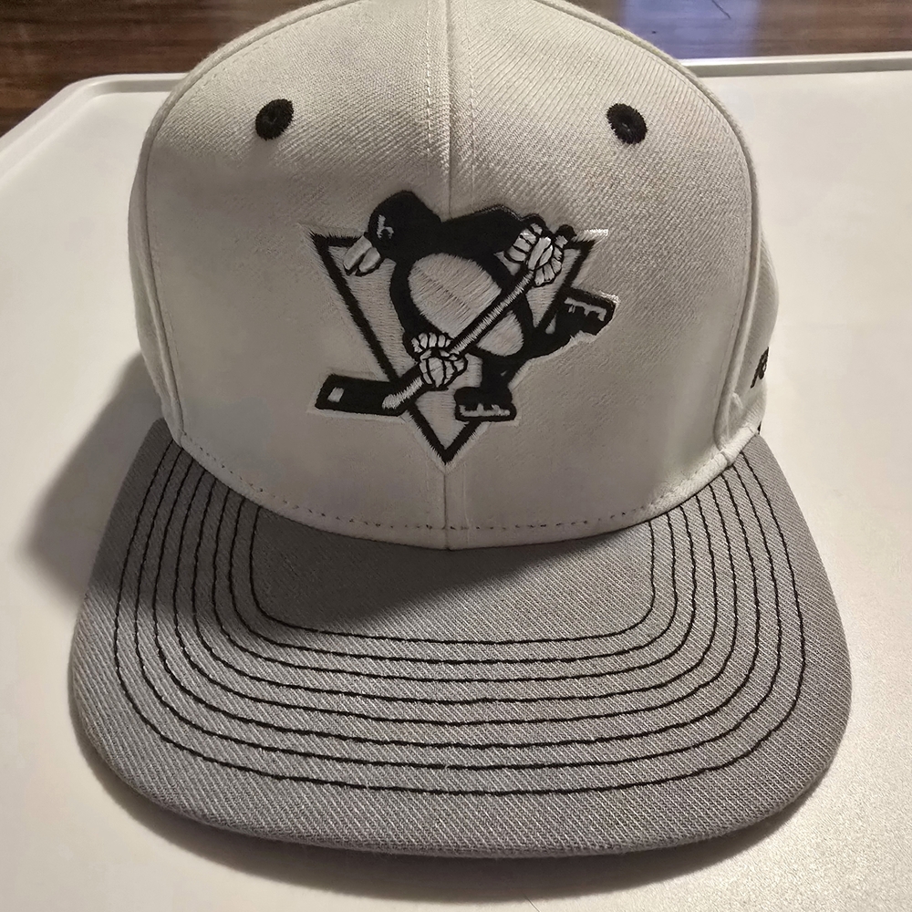 Pittsburgh Penguins Reebok Black and White NHL Cap
